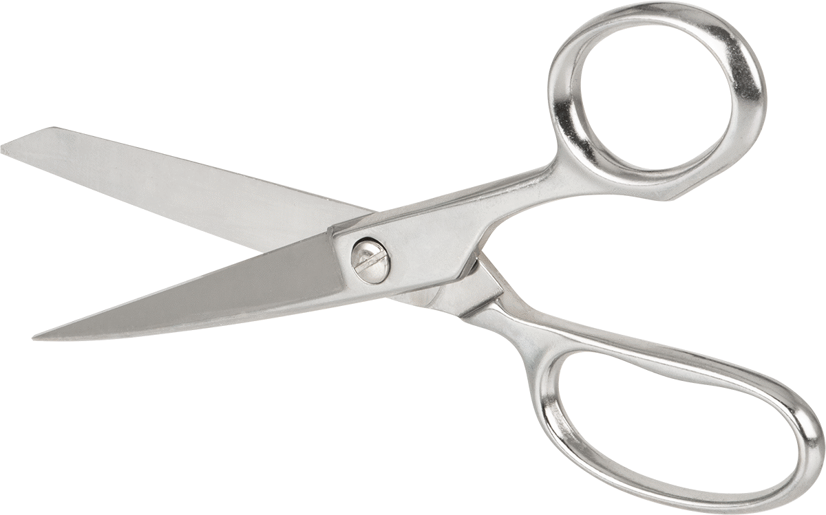 Tamamen Metal Makas, 6-1/8" Toplam Uzunluk, Nikel-Krom Kaplama Çelik Bıçak