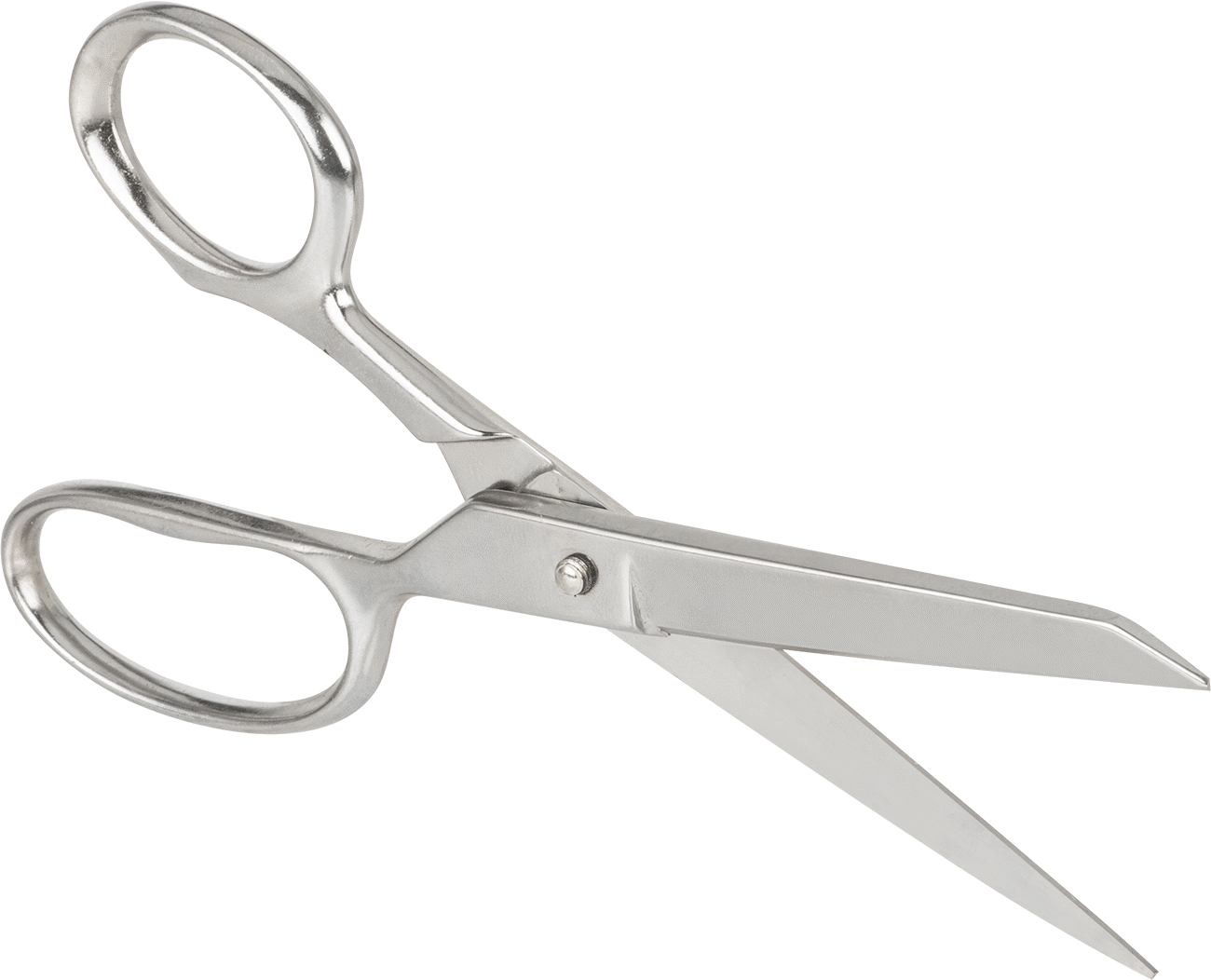 Tamamen Metal Makas, 6-1/8" Toplam Uzunluk, Nikel-Krom Kaplama Çelik Bıçak