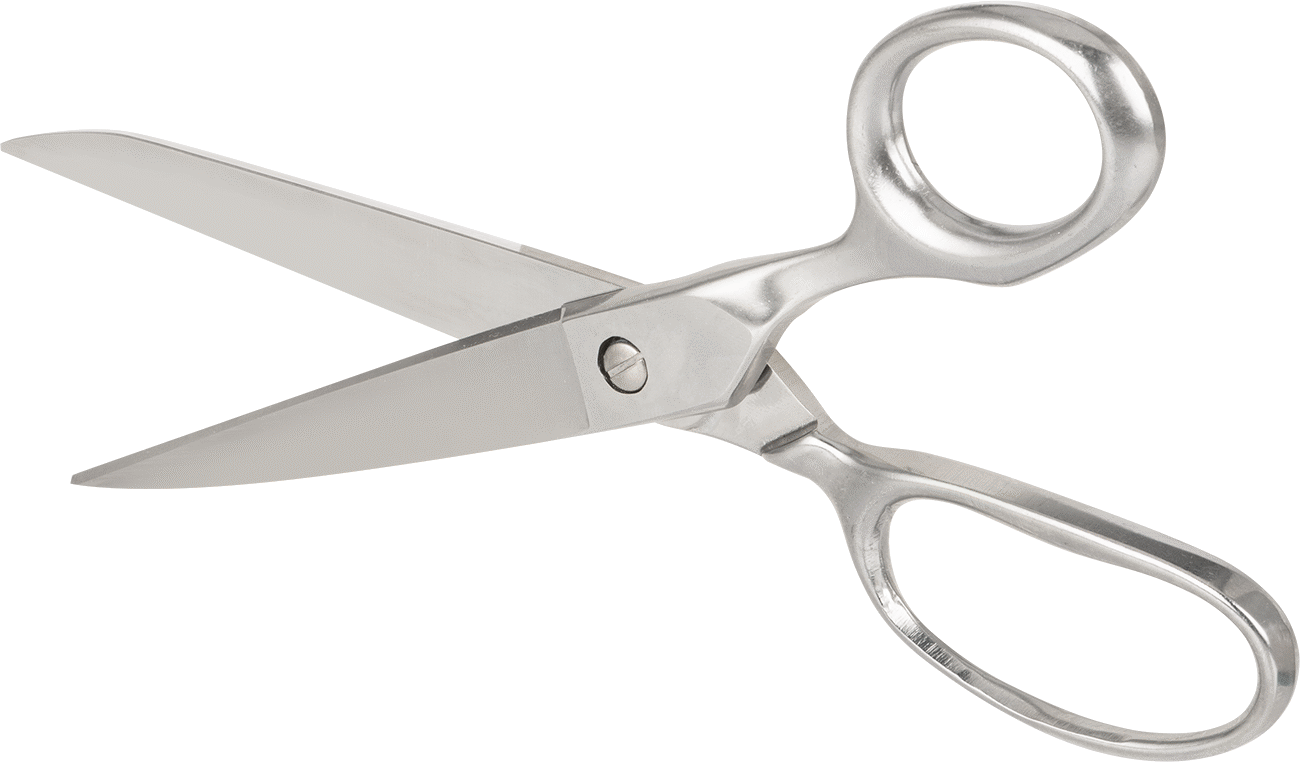 Tamamen Metal Makas, Düz Saplı, 8-1/4" Toplam Uzunluk, Kaplamasız Paslanmaz Çelik Bıçak