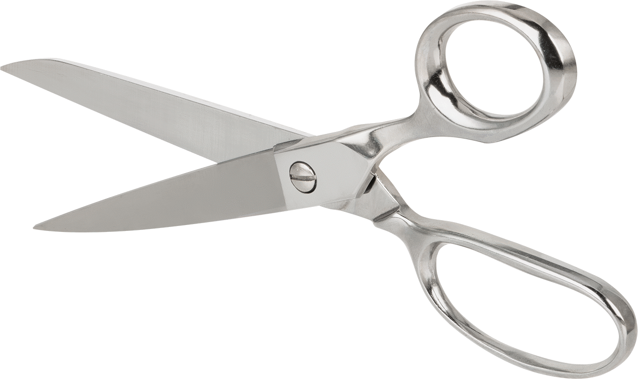 Tamamen Metal Makas, 8-1/4" Toplam Uzunluk, Nikel-Krom Kaplama Çelik Bıçak