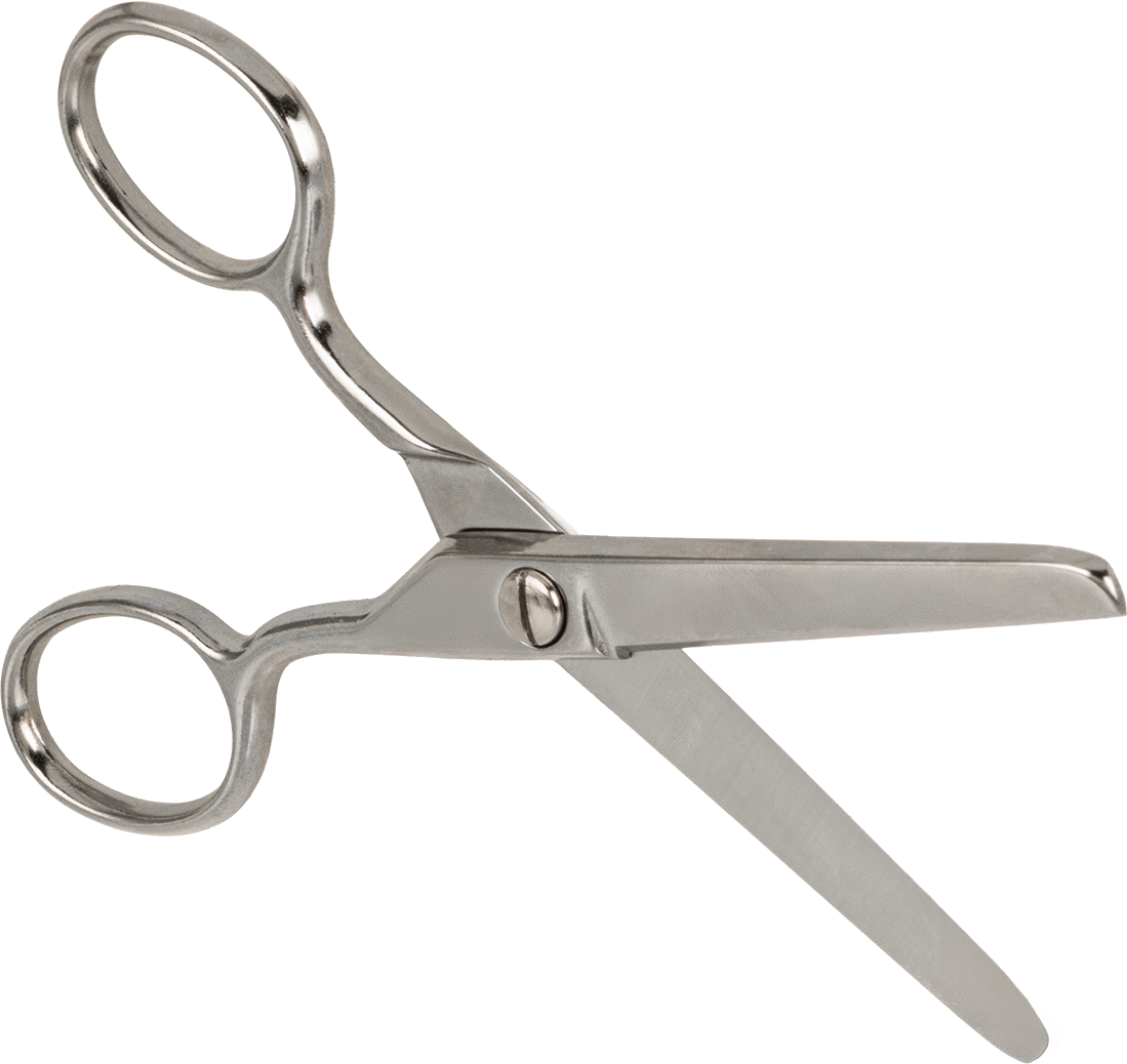 Künt Uçlu Tamamen Metal Makas, 5-1/4" Toplam Uzunluk
