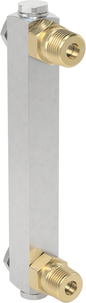 Kimyasal Seviye Göstergesi, Vidalı Montaj, 1/2 NPTF Erkek, 6" Merkezden Merkeze