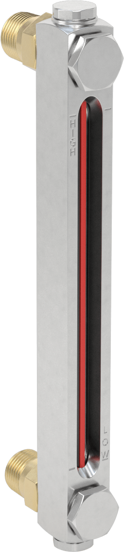 Kimyasal Seviye Göstergesi, Vidalı Montaj, 1/2 NPTF Erkek, 8" Merkezden Merkeze