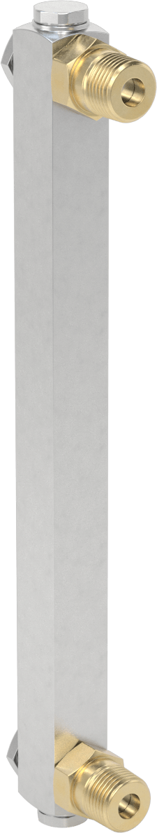 Kimyasal Seviye Göstergesi, Vidalı Montaj, 1/2 NPTF Erkek, 10" Merkezden Merkeze