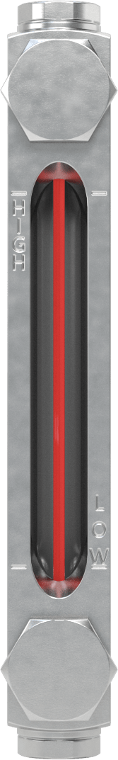 Kimyasal Seviye Göstergesi, Vidalı/Duvardan Geçen, 1/2"-20 UNF, 5" Merkezden Merkeze