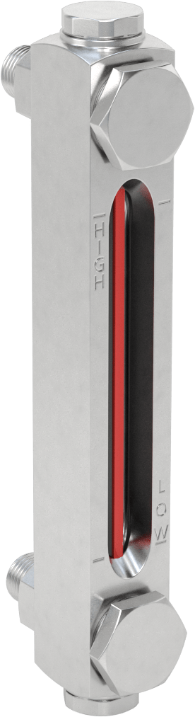 Kimyasal Seviye Göstergesi, Vidalı/Duvardan Geçen, 1/2"-20 UNF, 5" Merkezden Merkeze