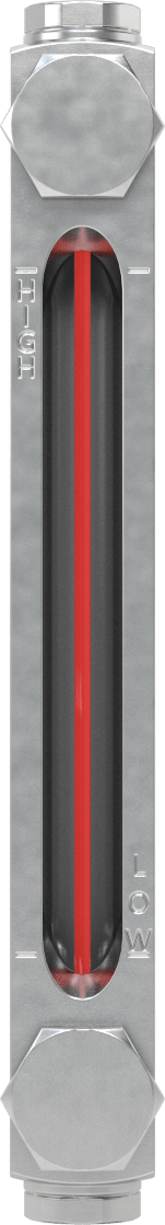 Kimyasal Seviye Göstergesi, Vidalı/Duvardan Geçen, 1/2"-20 UNF, 6" Merkezden Merkeze