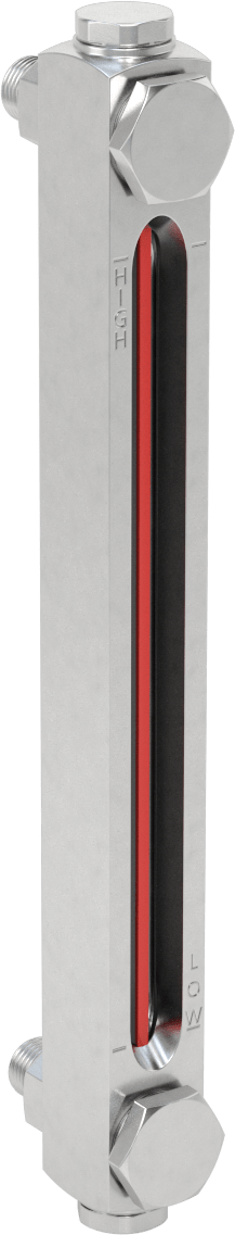 Kimyasal Seviye Göstergesi, Vidalı/Duvardan Geçen, 1/2"-20 UNF, 8" Merkezden Merkeze