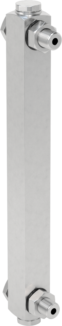 Kimyasal Seviye Göstergesi, Vidalı/Duvardan Geçen, 1/2"-20 UNF, 8" Merkezden Merkeze