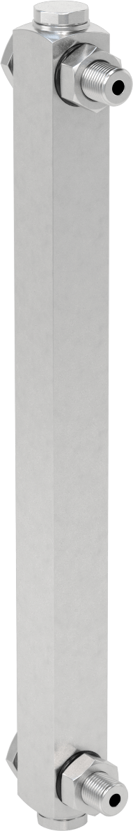Kimyasal Seviye Göstergesi, Vidalı/Duvardan Geçen, 1/2"-20 UNF, 10" Merkezden Merkeze