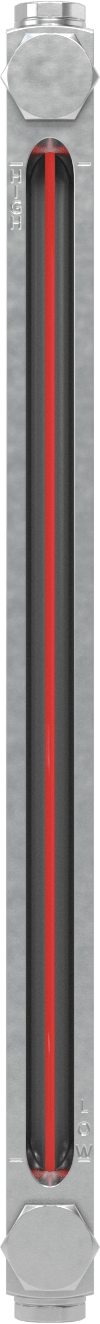 Kimyasal Seviye Göstergesi, Vidalı/Duvardan Geçen, 1/2"-20 UNF, 12" Merkezden Merkeze