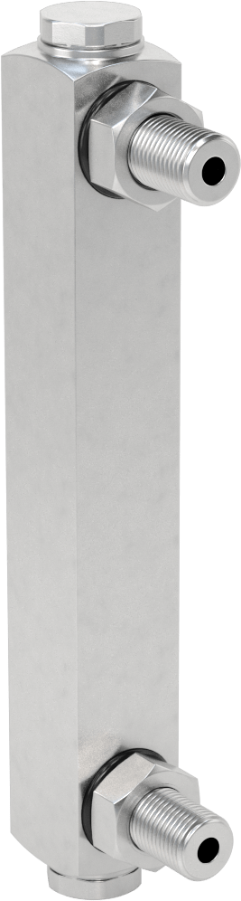 Kimyasal Seviye Göstergesi, Duvar Geçişli, 1/2"-20 UNF, İki adet 1/2" Delik için, 5 inç Bağlantı