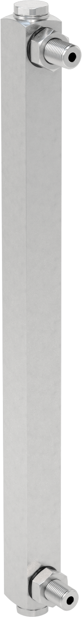 Kimyasal Seviye Göstergesi, Duvar Geçişli, 1/2"-20 UNF, İki adet 1/2" Delik için, 12" Bağlantı