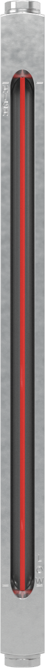 Kimyasal Seviye Göstergesi, Duvar Geçişli, 1/2"-20 UNF, İki adet 1/2" Delik için, 12" Bağlantı