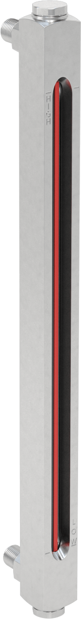 Kimyasal Seviye Göstergesi, Duvar Geçişli, 1/2"-20 UNF, İki adet 1/2" Delik için, 12" Bağlantı