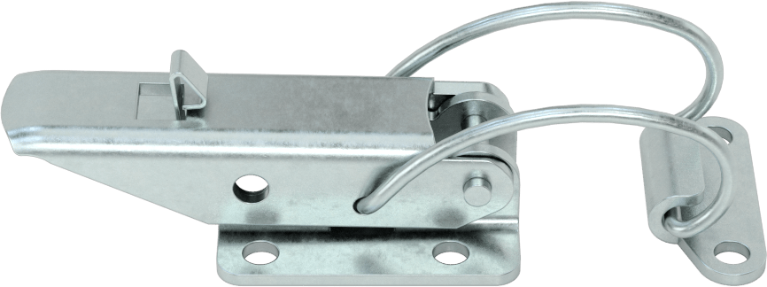 Emniyet Mandallı Çekme Mandalı, Çinko Kaplı Çelik, 1-1/32" Kilitleme Mesafesi