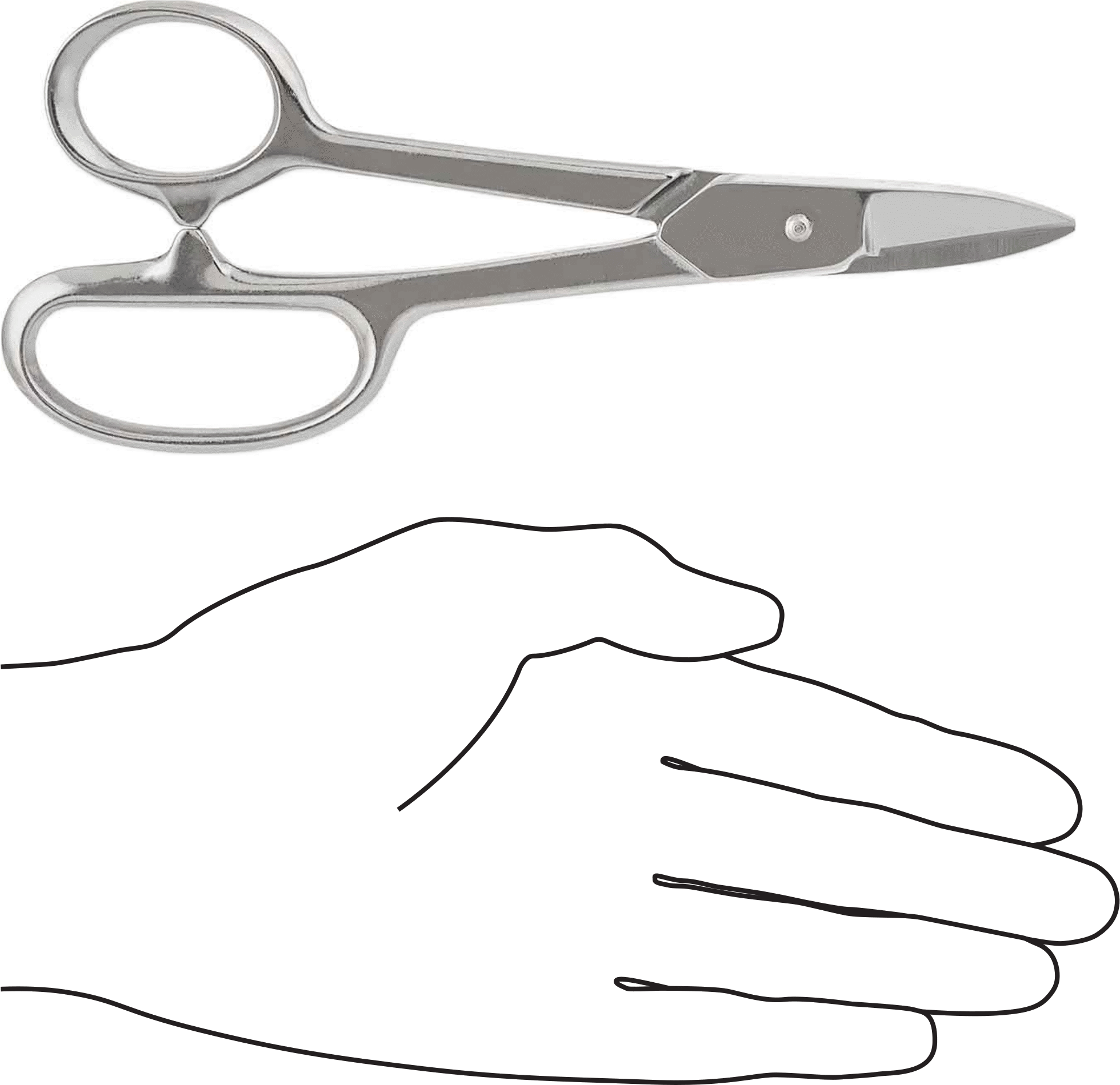 Yüksek Kuvvetli Tamamen Metal Makas, 7-1/8" Toplam Uzunluk