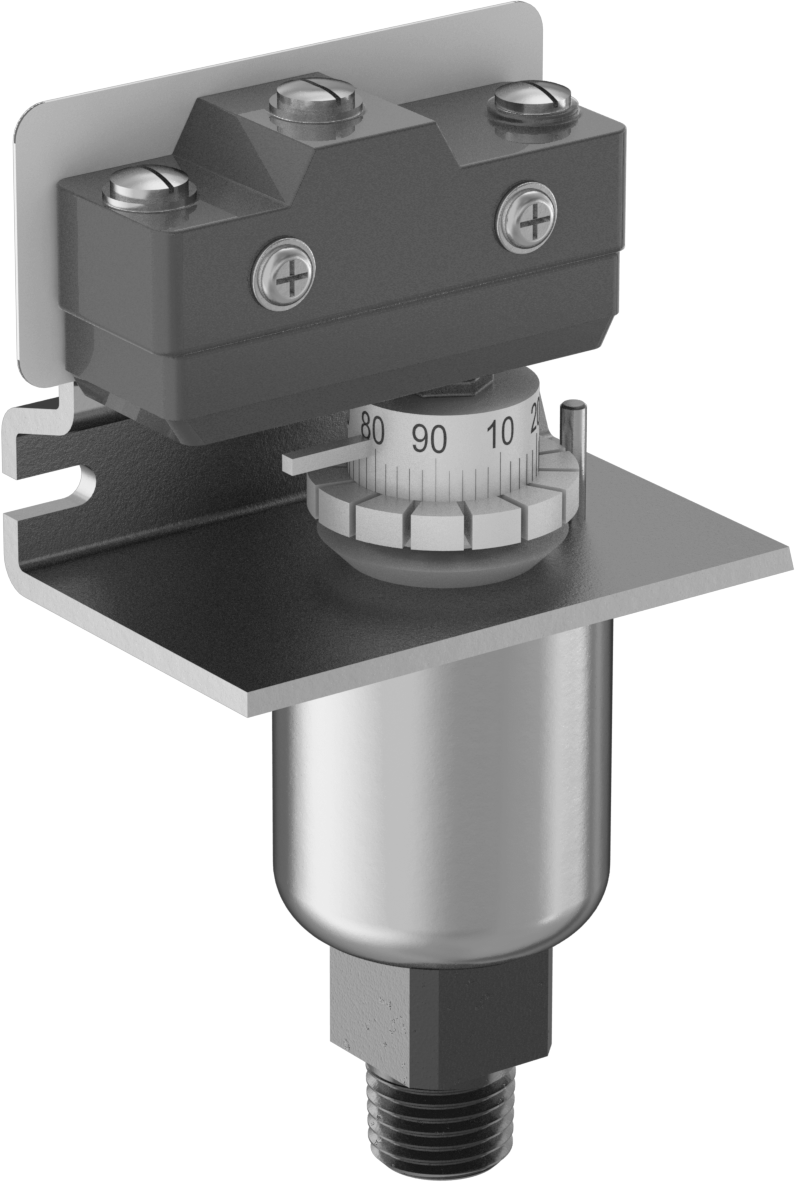 Basınç Şalteri, Vidalı Terminalleri ile, 1/4 NPT Erkek, 3-30 PSI Ayar Noktası