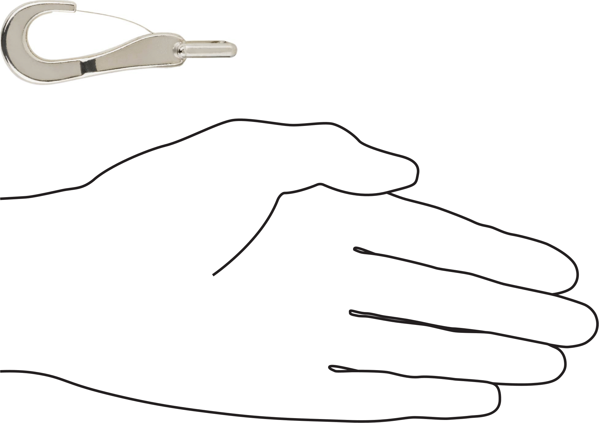 Dokuma Kayışlar için Hafif Hizmet Tipi Karabina, 3/8" Açıklık Genişliği, 3/4" Göz İç Genişliği