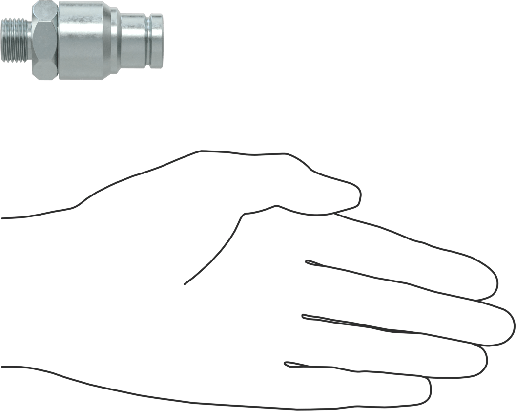 Uluslararası Standart ISO Minimum Sızıntı Hortum Bağlantısı, Hidrolik Sıvı için, 3/8 Hızlı Bağlantı Kesme Plugi, M16 x 1,5 mm Erkek