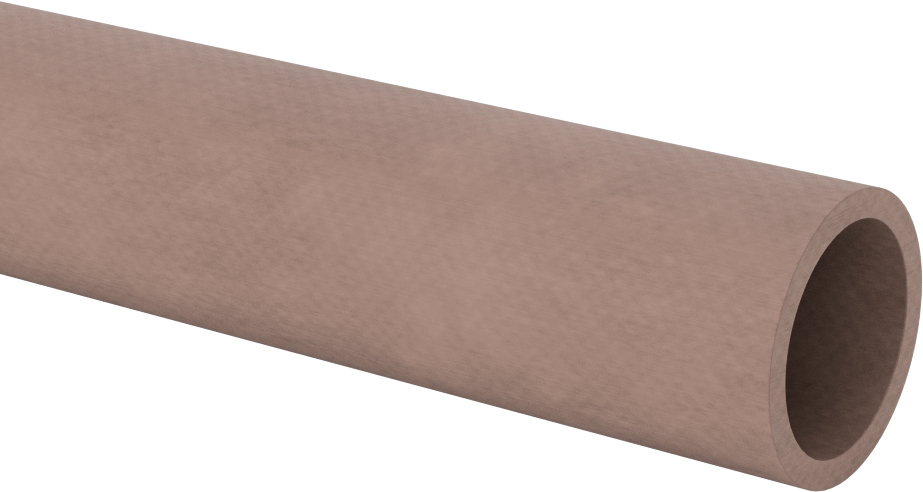 Ultra Yüksek Sıcaklık Darbe Dirençli Garolite Boru, 1/8" Duvar Kalınlığı, 1-1/4" OD, 1" ID, 44" Uzunluk