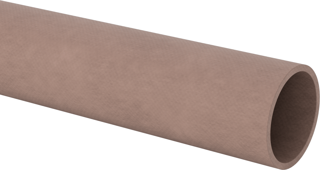 Ultra Yüksek Sıcaklık Darbe Dirençli Garolite Boru, 1/8" Duvar Kalınlığı, 2" OD, 1-3/4" ID, 44" Uzunluk