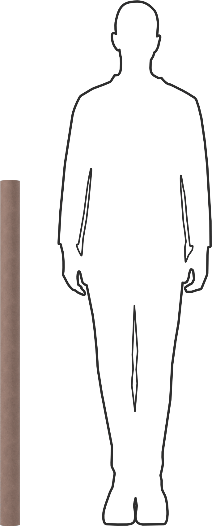 Ultra Yüksek Sıcaklık Darbe Dirençli Garolite Boru, 1/8" Duvar Kalınlığı, 2-1/2" OD, 2-1/4" ID, 44" Uzunluk