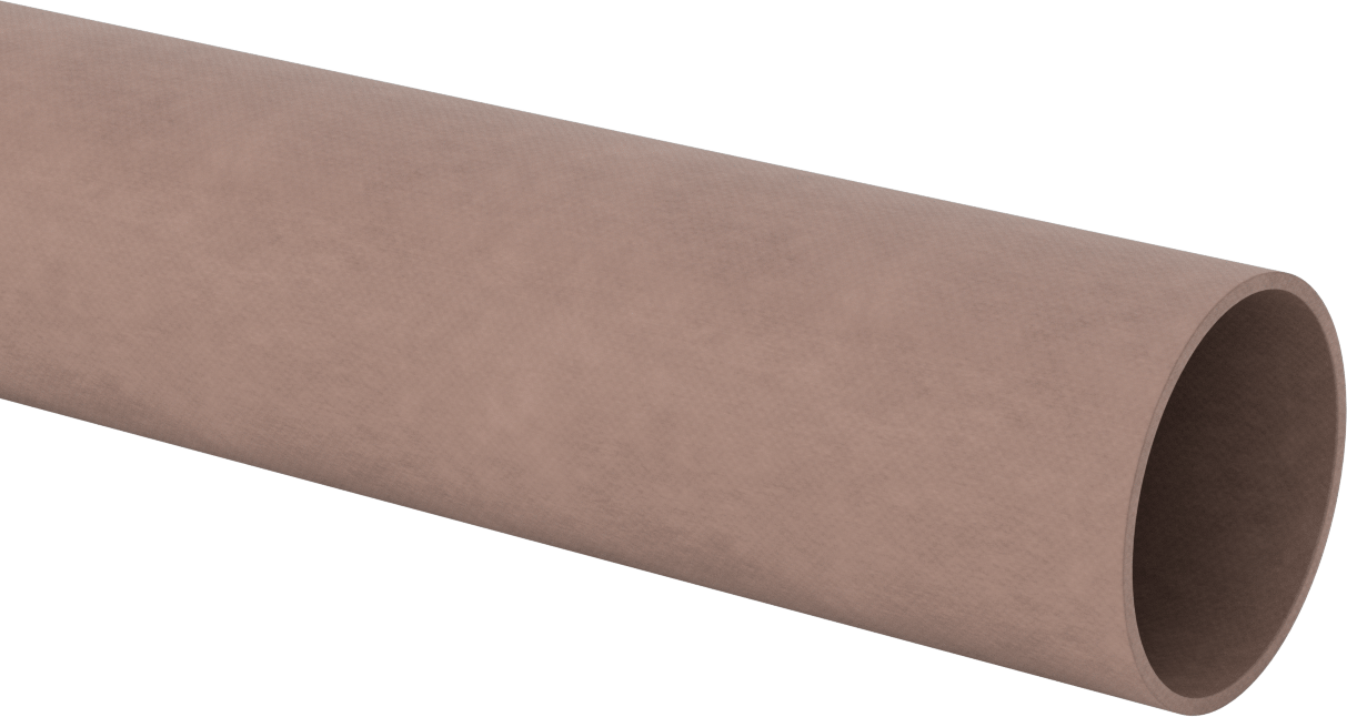 Ultra Yüksek Sıcaklık Darbe Dirençli Garolite Boru, 1/8" Duvar Kalınlığı, 3-1/4" OD, 3" ID, 44" Uzunluk