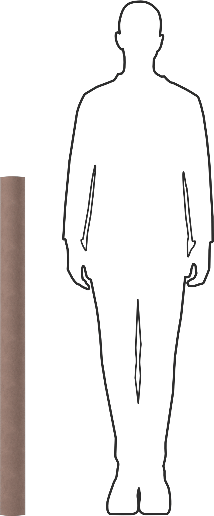 Ultra Yüksek Sıcaklık Darbe Dirençli Garolite Boru, 1/8" Duvar Kalınlığı, 3-1/4" OD, 3" ID, 44" Uzunluk