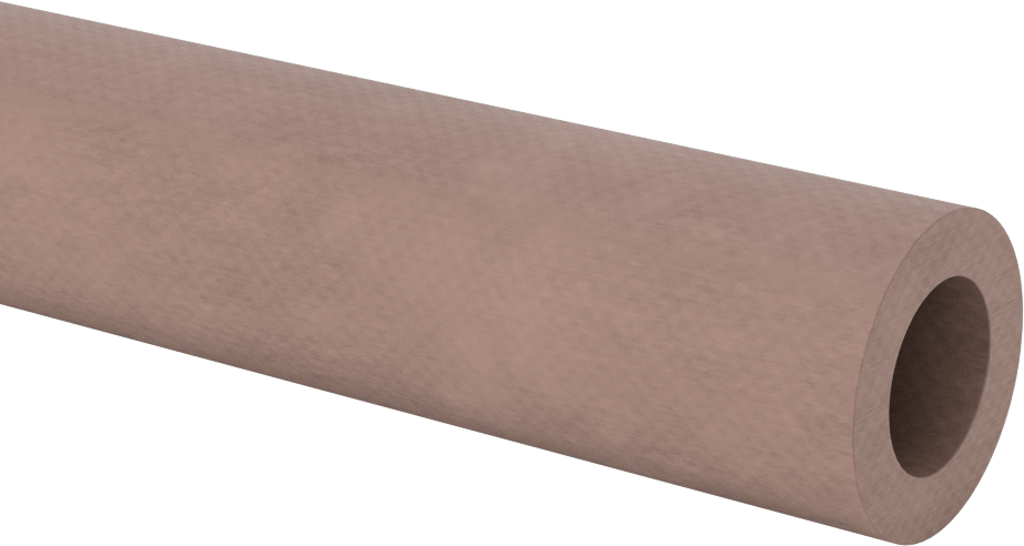 Ultra Yüksek Sıcaklık Darbe Dirençli Garolite Boru, 1/4" Duvar Kalınlığı, 1-1/4" OD, 3/4" ID, 44" Uzunluk