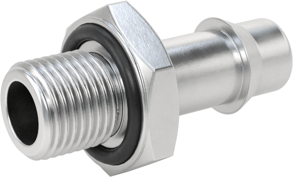 Alüminyum Düşük Basınçlı Dikenli Boru, Hava ve Su için, 8 mm Boru x 1/8 BSPP Erkek için Adaptör