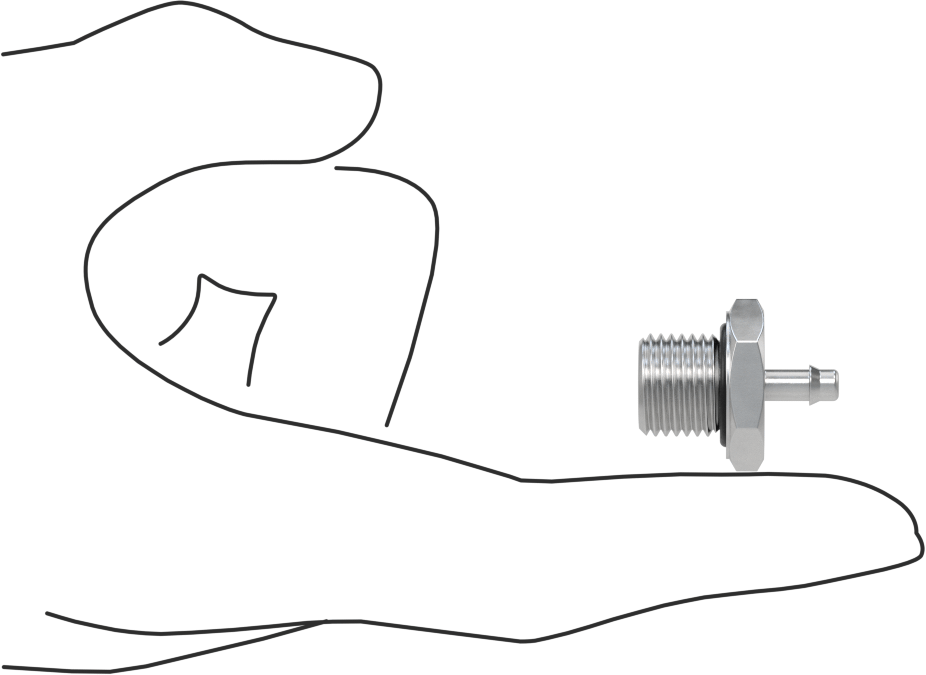 Alüminyum Düşük Basınçlı Dikenli Boru, Hava ve Su için, 4 mm Boru x 1/4 BSPP Erkek Adaptörü