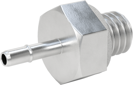 Alüminyum Düşük Basınçlı Dikenli Boru, Hava ve Su için, 1 mm boru için adaptör, M3 x 0,5 mm Erkek