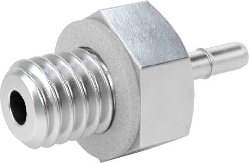 Alüminyum Düşük Basınçlı Dikenli Boru, Hava ve Su için, 1 mm boru için adaptör, M3 x 0,5 mm Erkek