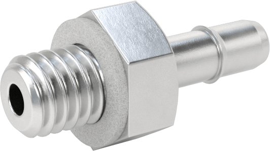 Alüminyum Düşük Basınçlı Dikenli Boru, Hava ve Su için, 2 mm Boru için Adaptör, M3 x 0,5 mm Erkek