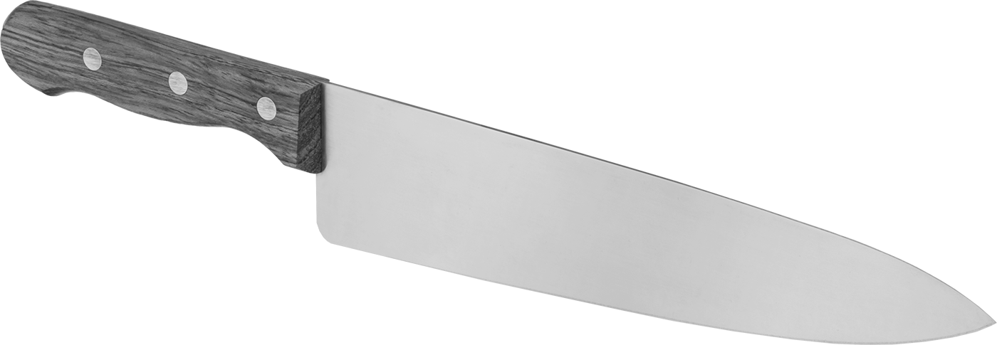 Şef Bıçağı, 10" Çelik Bıçak ve Ahşap Sap ile