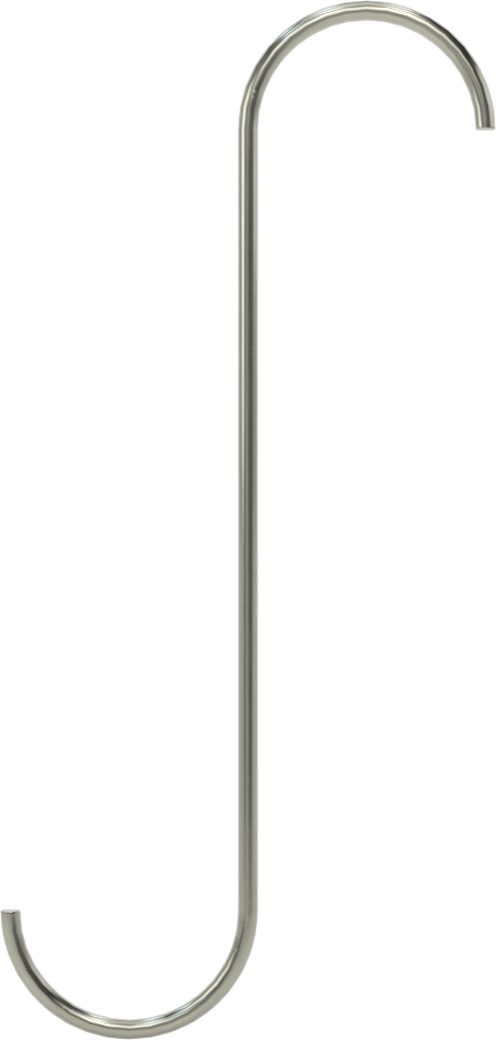 Çelik Açık Uçlu S-Kanca - Kaldırma Amaçlı Değildir, 3/32" Kalınlık, 7/8" Kanca Açıklık Genişliği, 4" Kullanılabilir Uzunluk