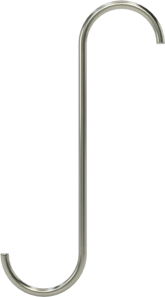 Çelik Açık Uçlu S-Kanca - Kaldırma Amaçlı Değildir, 1/8" Kalınlık, 1" Kanca Açıklık Genişliği, 4" Kullanılabilir Uzunluk