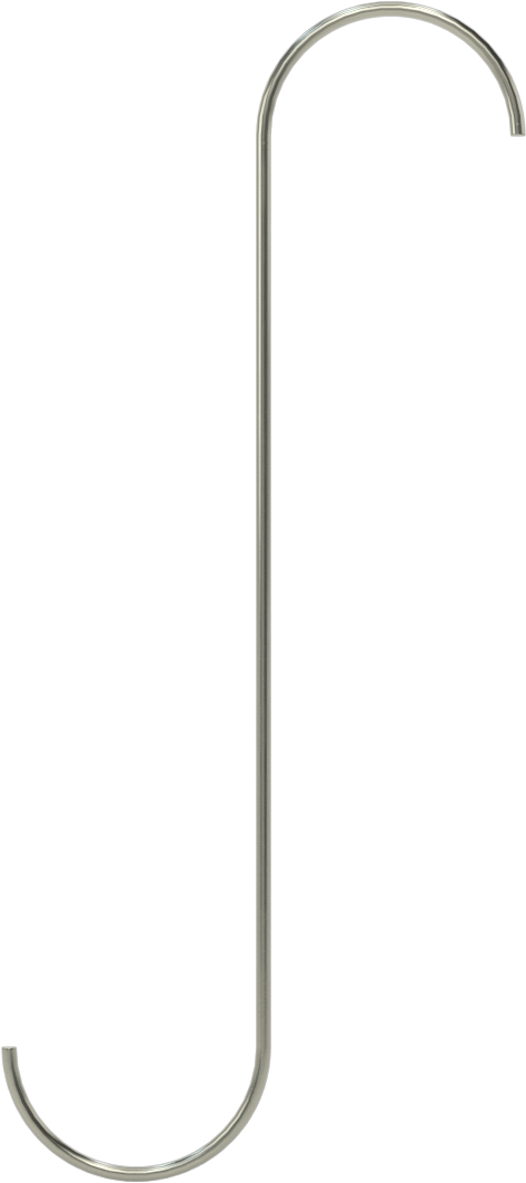 Çelik Açık Uçlu S-Kanca - Kaldırma Amaçlı Değildir, 3/32" Kalınlık, 1-1/4" Kanca Açıklığı Genişliği, 6" Kullanılabilir Uzunluk