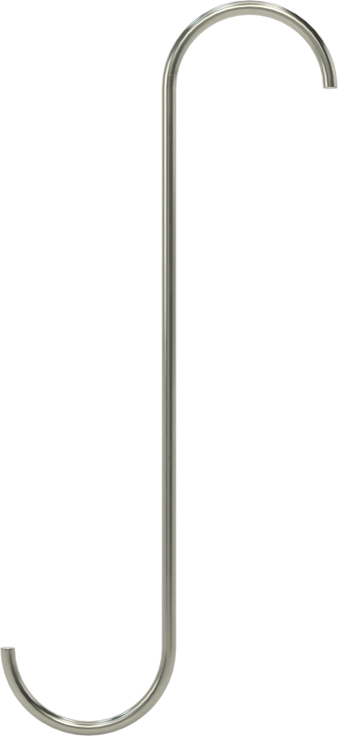 Çelik Açık Uçlu S-Kanca - Kaldırma Amaçlı Değildir, 1/8" Kalınlık, 1-1/4" Kanca Açıklığı Genişliği, 6" Kullanılabilir Uzunluk
