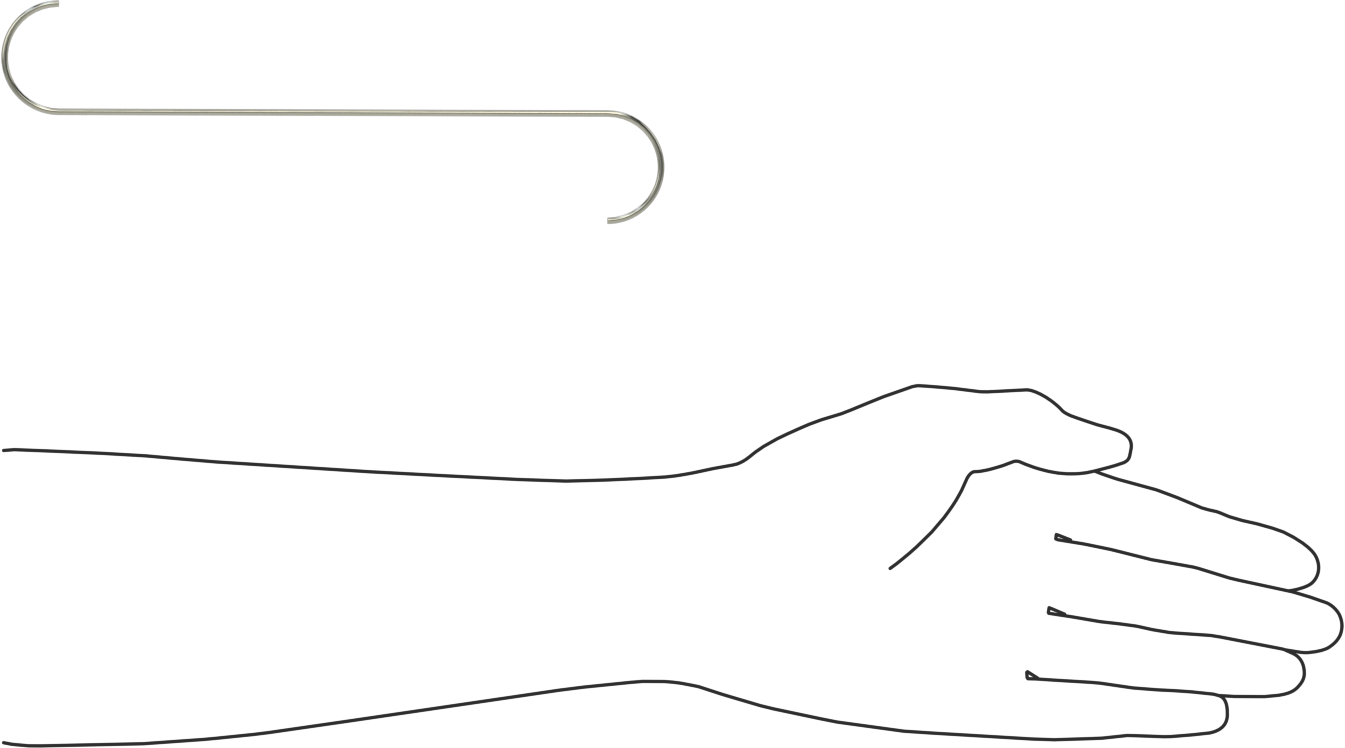 Çelik Açık Uçlu S-Kanca - Kaldırma Amaçlı Değildir, 3/32" Kalınlık, 1-1/4" Kanca Açıklığı Genişliği, 8" Kullanılabilir Uzunluk