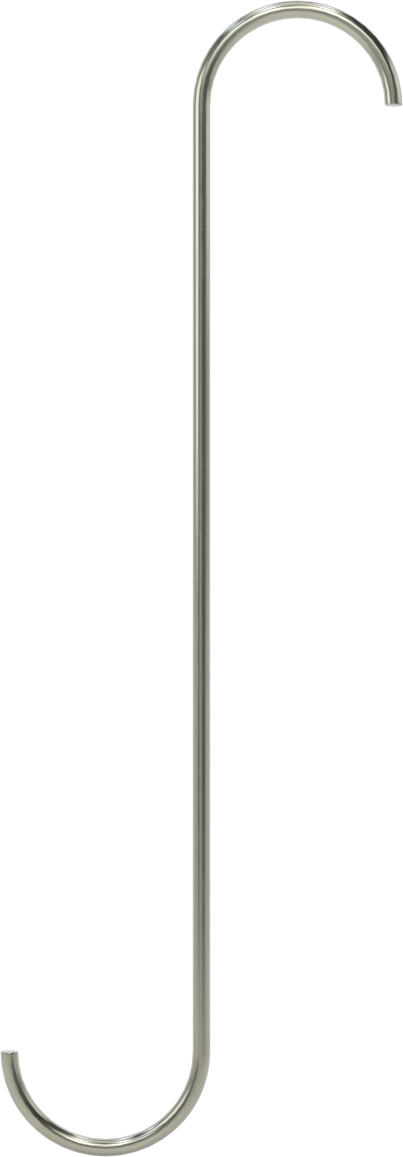 Çelik Açık Uçlu S-Kanca - Kaldırma Amaçlı Değildir, 1/8" Kalınlık, 1-1/4" Kanca Açıklığı Genişliği, 8" Kullanılabilir Uzunluk