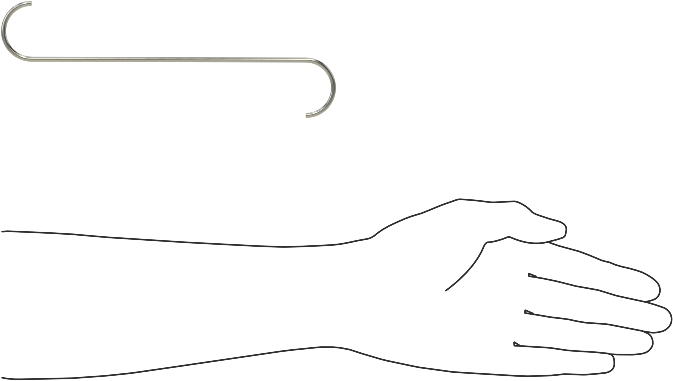 Çelik Açık Uçlu S-Kanca - Kaldırma Amaçlı Değildir, 1/8" Kalınlık, 1-1/4" Kanca Açıklığı Genişliği, 8" Kullanılabilir Uzunluk