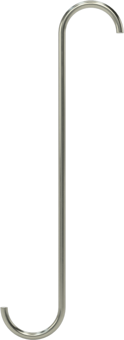 Çelik Açık Uçlu S-Kanca - Kaldırma Amaçlı Değildir, 3/16" Kalınlık, 1-1/4" Kanca Açıklığı Genişliği, 8" Kullanılabilir Uzunluk