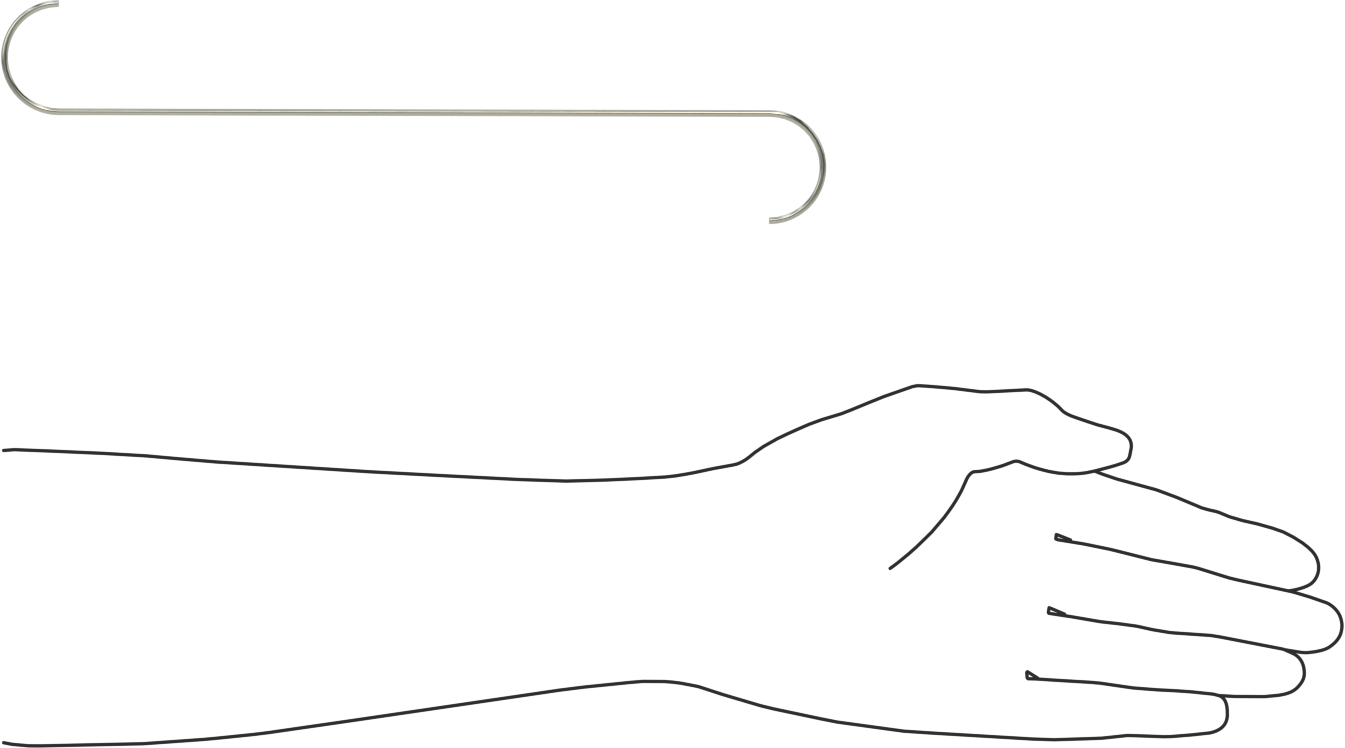 Çelik Açık Uçlu S-Kanca - Kaldırma Amaçlı Değildir, 3/32" Kalınlık, 1-1/4" Kanca Açıklığı Genişliği, 10" Kullanılabilir Uzunluk