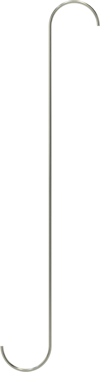 Çelik Açık Uçlu S-Kanca - Kaldırma Amaçlı Değildir, 3/32" Kalınlık, 1-1/4" Kanca Açıklığı Genişliği, 10" Kullanılabilir Uzunluk