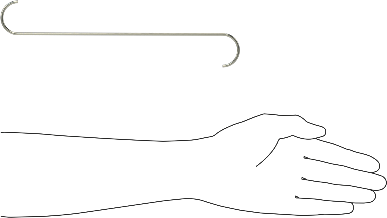 Çelik Açık Uçlu S-Kanca - Kaldırma Amaçlı Değildir, 1/8" Kalınlık, 1-1/4" Kanca Açıklığı Genişliği, 10" Kullanılabilir Uzunluk