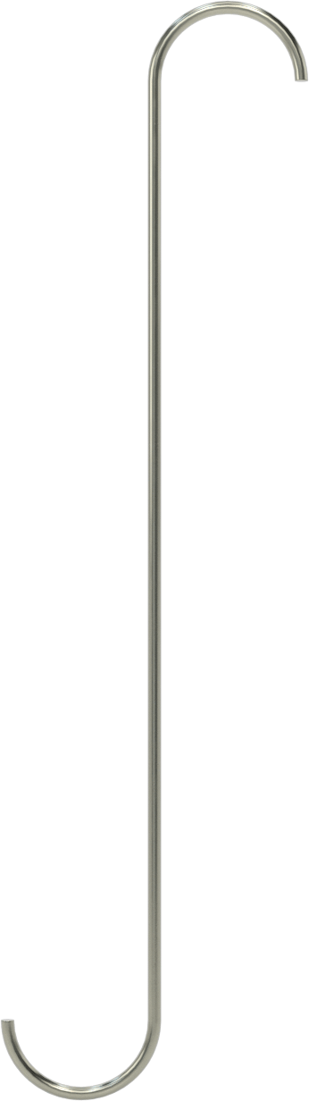 Çelik Açık Uçlu S-Kanca - Kaldırma Amaçlı Değildir, 1/8" Kalınlık, 1-1/4" Kanca Açıklığı Genişliği, 10" Kullanılabilir Uzunluk
