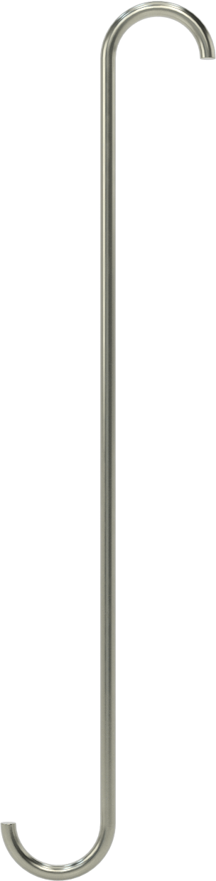 Çelik Açık Uçlu S-Kanca - Kaldırma Amaçlı Değildir, 3/16" Kalınlık, 1" Kanca Açıklık Genişliği, 10" Kullanılabilir Uzunluk