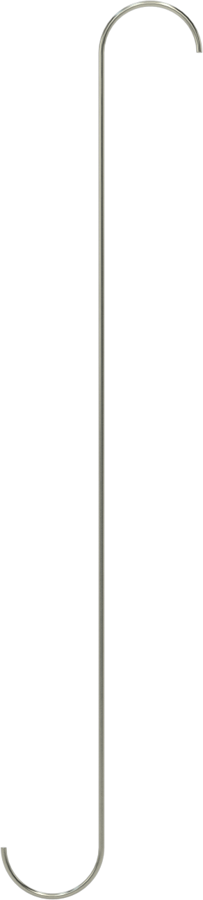 Çelik Açık Uçlu S-Kanca - Kaldırma Amaçlı Değildir, 3/32" Kalınlık, 1-1/4" Kanca Açıklığı Genişliği, 12" Kullanılabilir Uzunluk